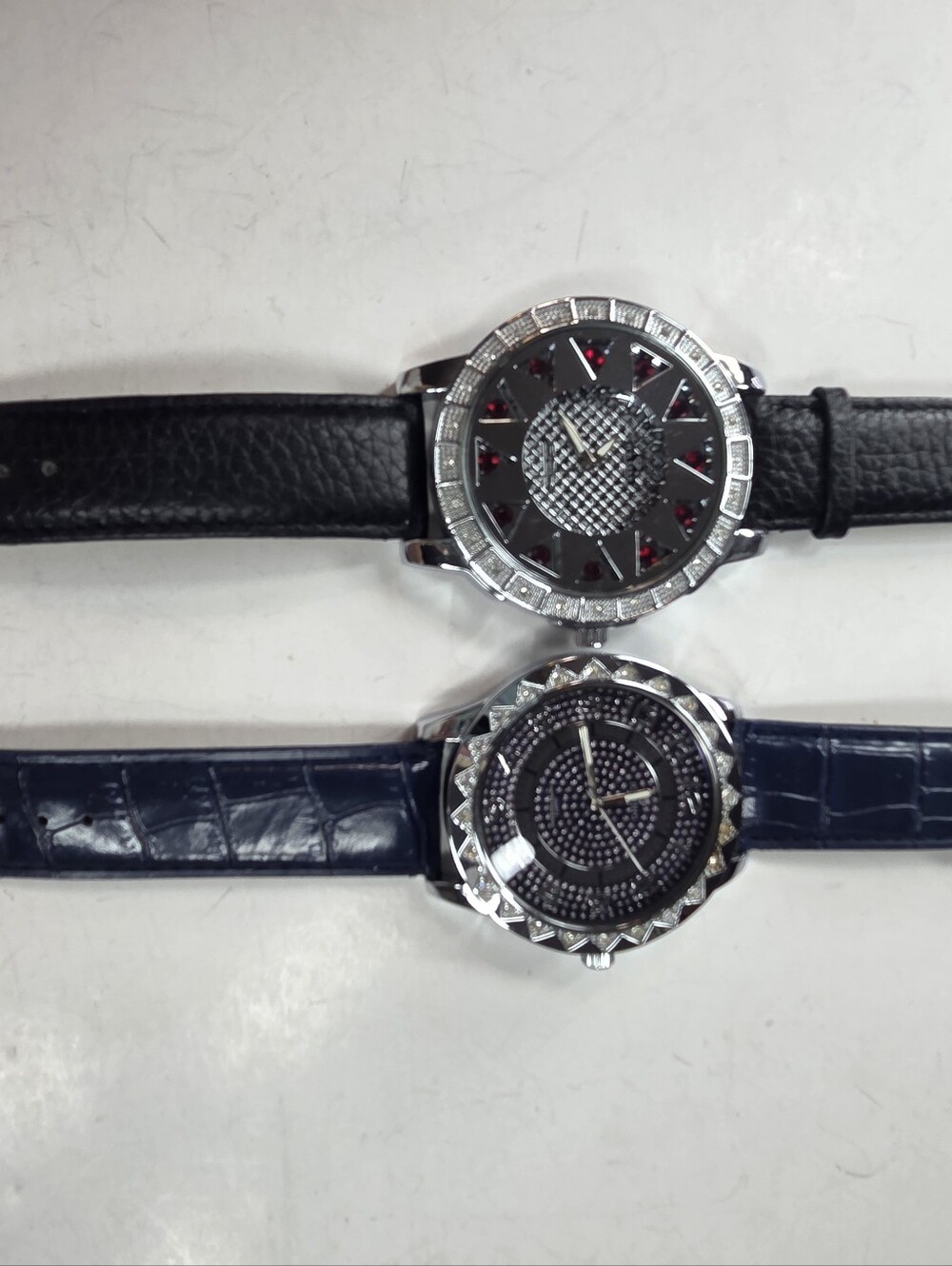 mens ice king ice star 2 large face blingy rhinestone face watches gently used